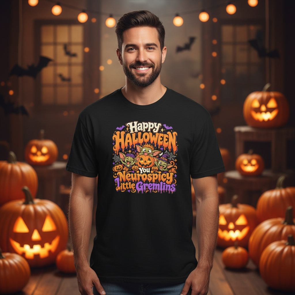 You neurospicy little gremlins Black graphic tee